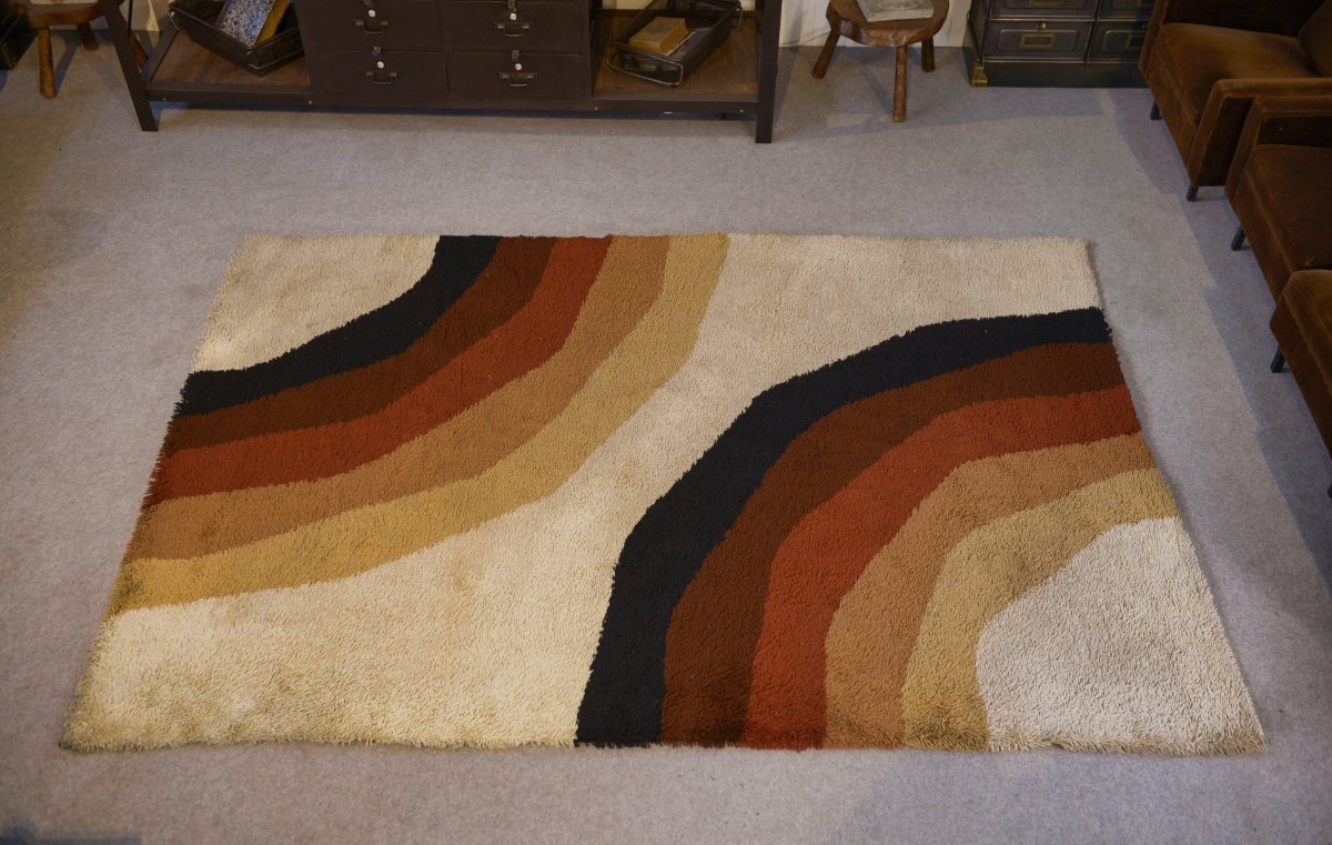 Rug Published By Herforder Teppiche Design Pop Art 1970's-photo-3