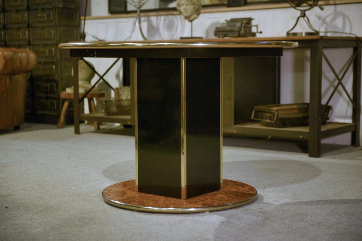 Circular Table In The Taste Of Willy Rizzo 1970's-photo-1