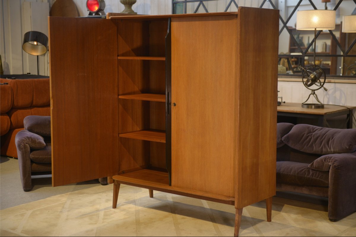 Armoire en chêne par Roger Landault 1960's-photo-1
