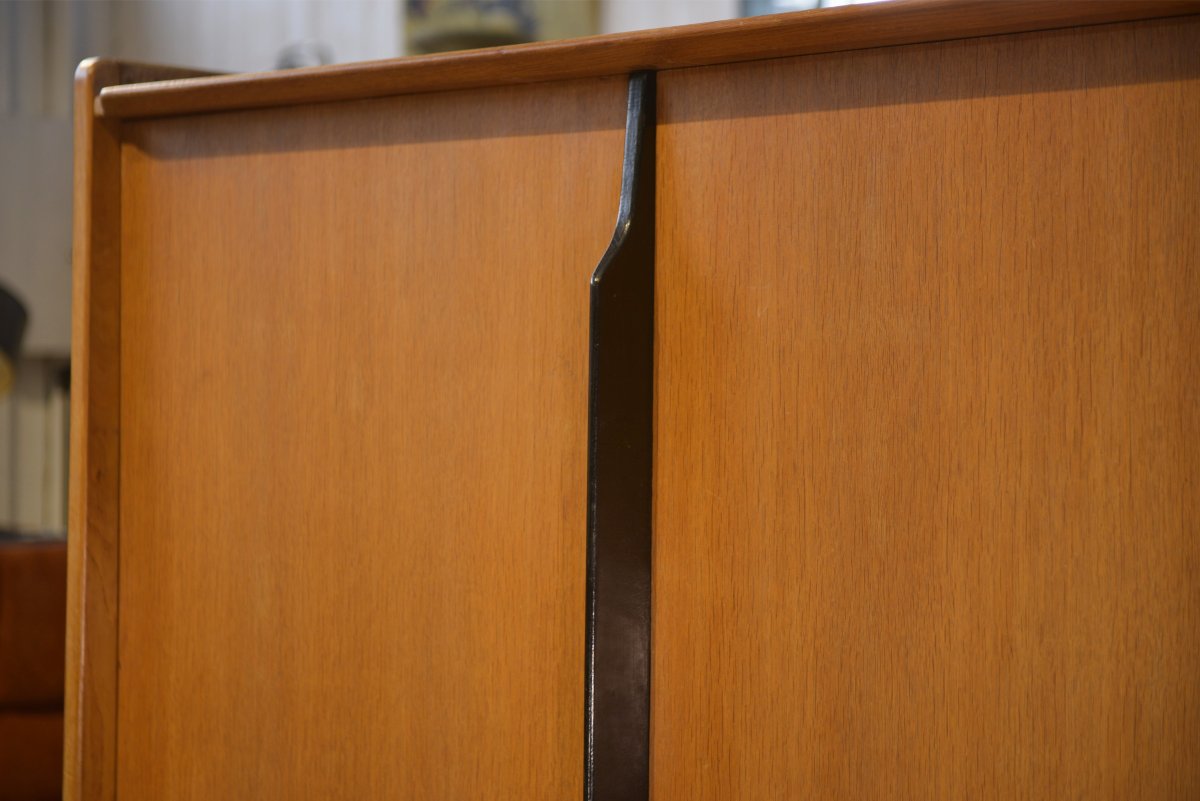 Armoire en chêne par Roger Landault 1960's-photo-3