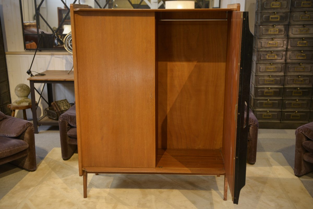 Armoire en chêne par Roger Landault 1960's-photo-4