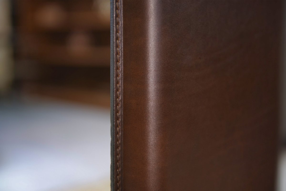 Round Table By Tito Agnoli For Matteo Grassi, With Legs Covered In Brown Leather, 1970s-photo-5