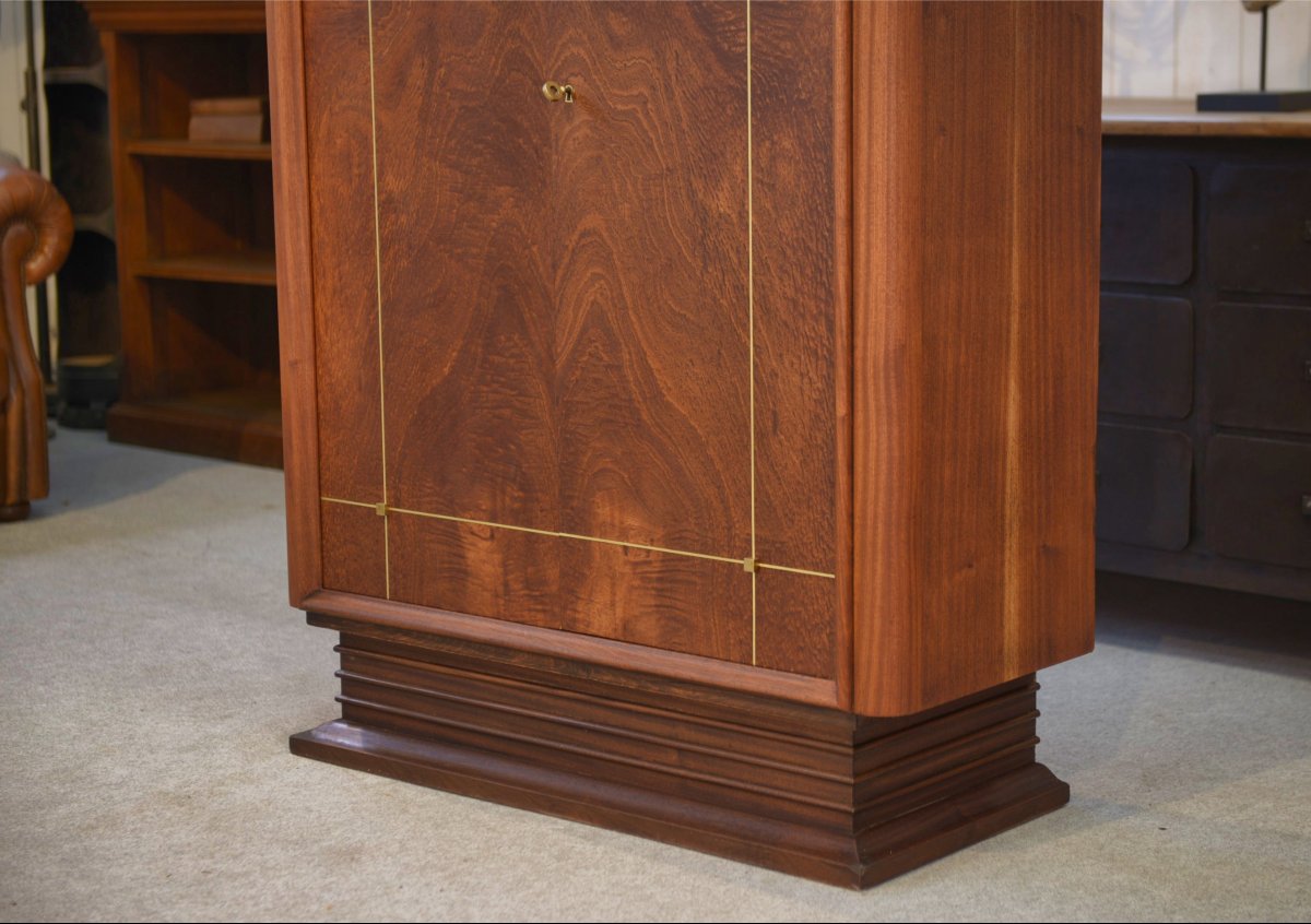 Art Deco Mahogany Cabinet, Designer Furniture By A. Bicchierini, 1940s-photo-3