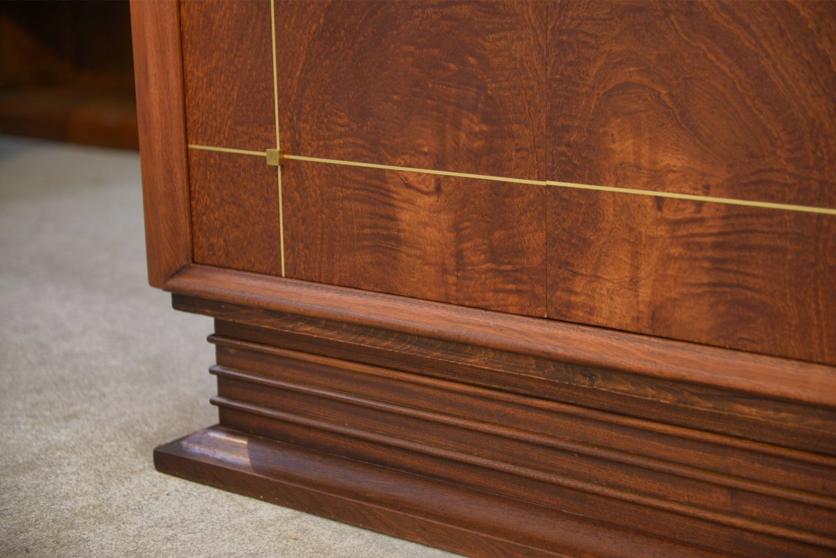 Art Deco Mahogany Cabinet, Designer Furniture By A. Bicchierini, 1940s-photo-2