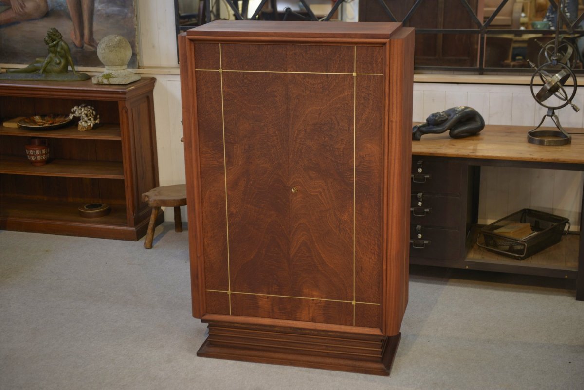 Art Deco Mahogany Cabinet, Designer Furniture By A. Bicchierini, 1940s-photo-5