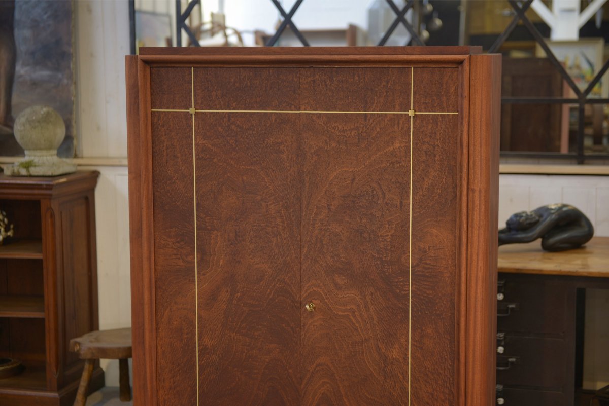 Art Deco Mahogany Cabinet, Designer Furniture By A. Bicchierini, 1940s-photo-7