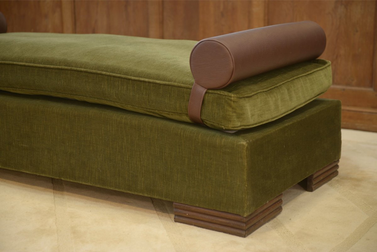 Sofa/daybed In The Style Of Eugène Printz, 1940s-photo-2