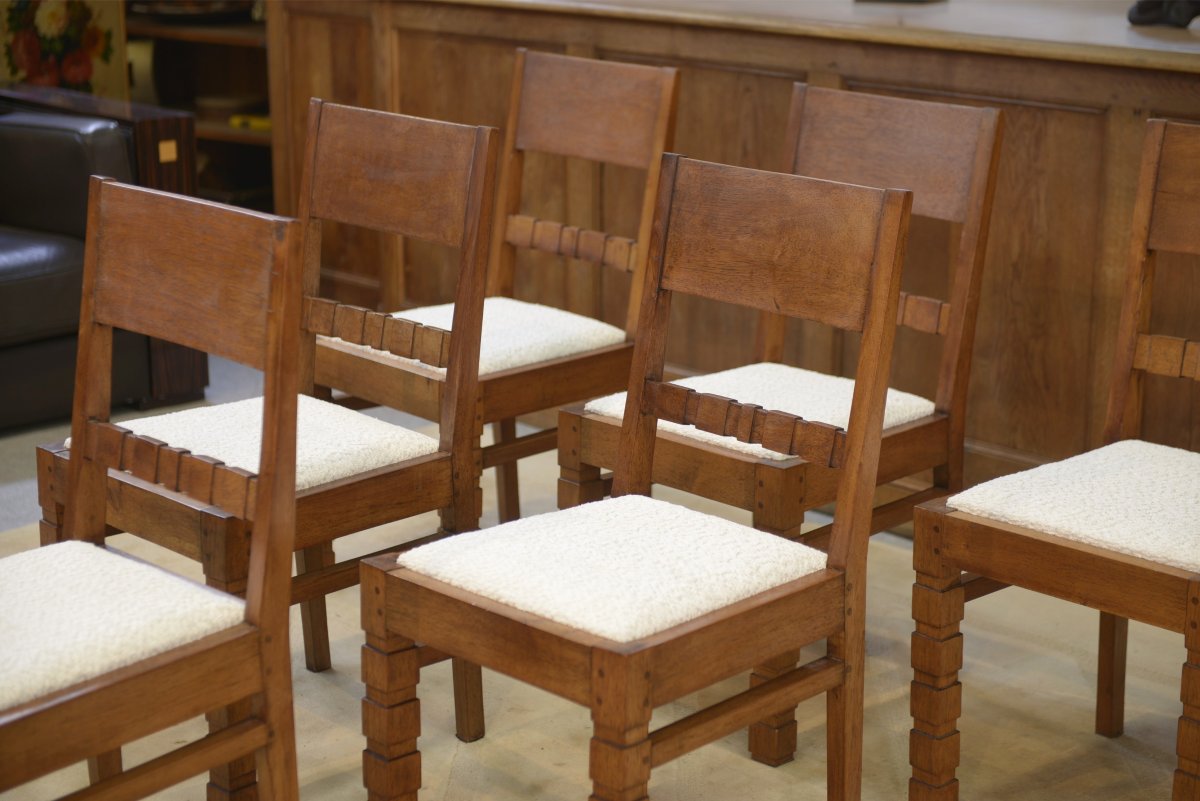 Set Of 6 1960s Brutalist Chairs-photo-1