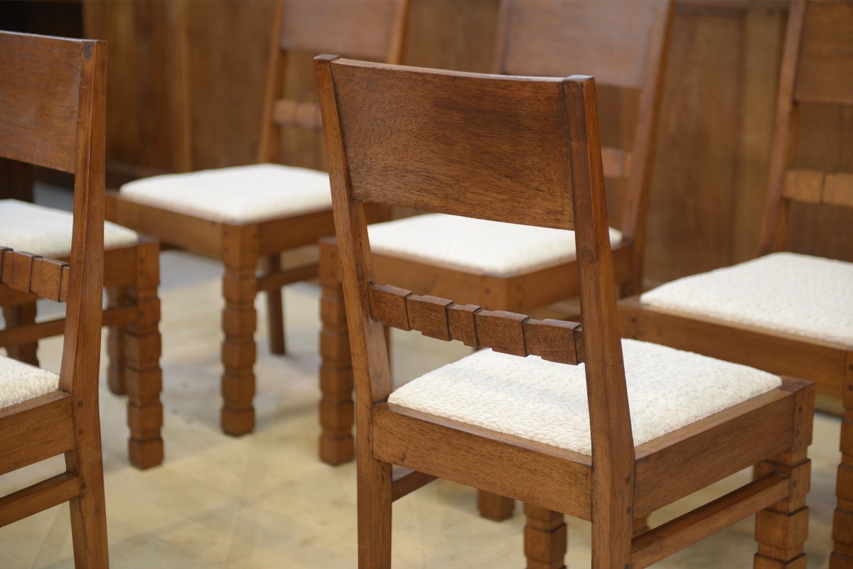 Set Of 6 1960s Brutalist Chairs-photo-6