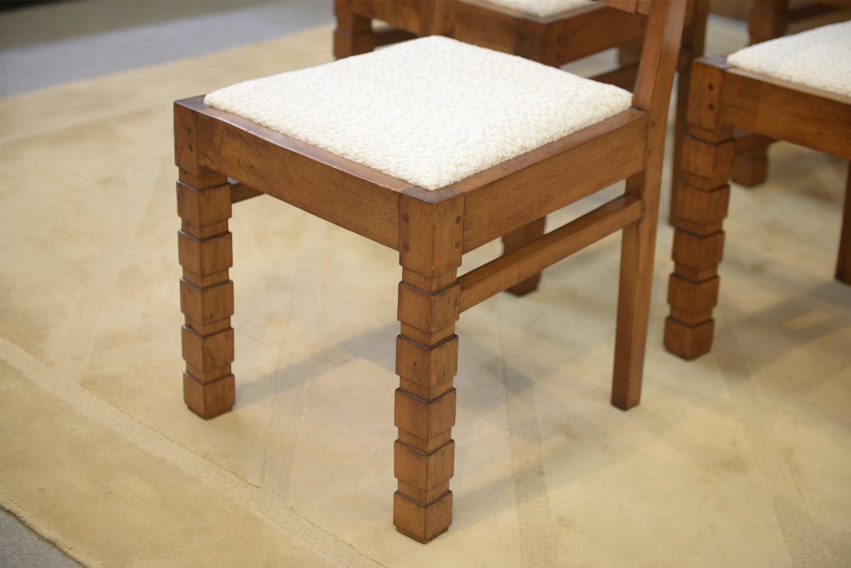 Set Of 6 1960s Brutalist Chairs-photo-7