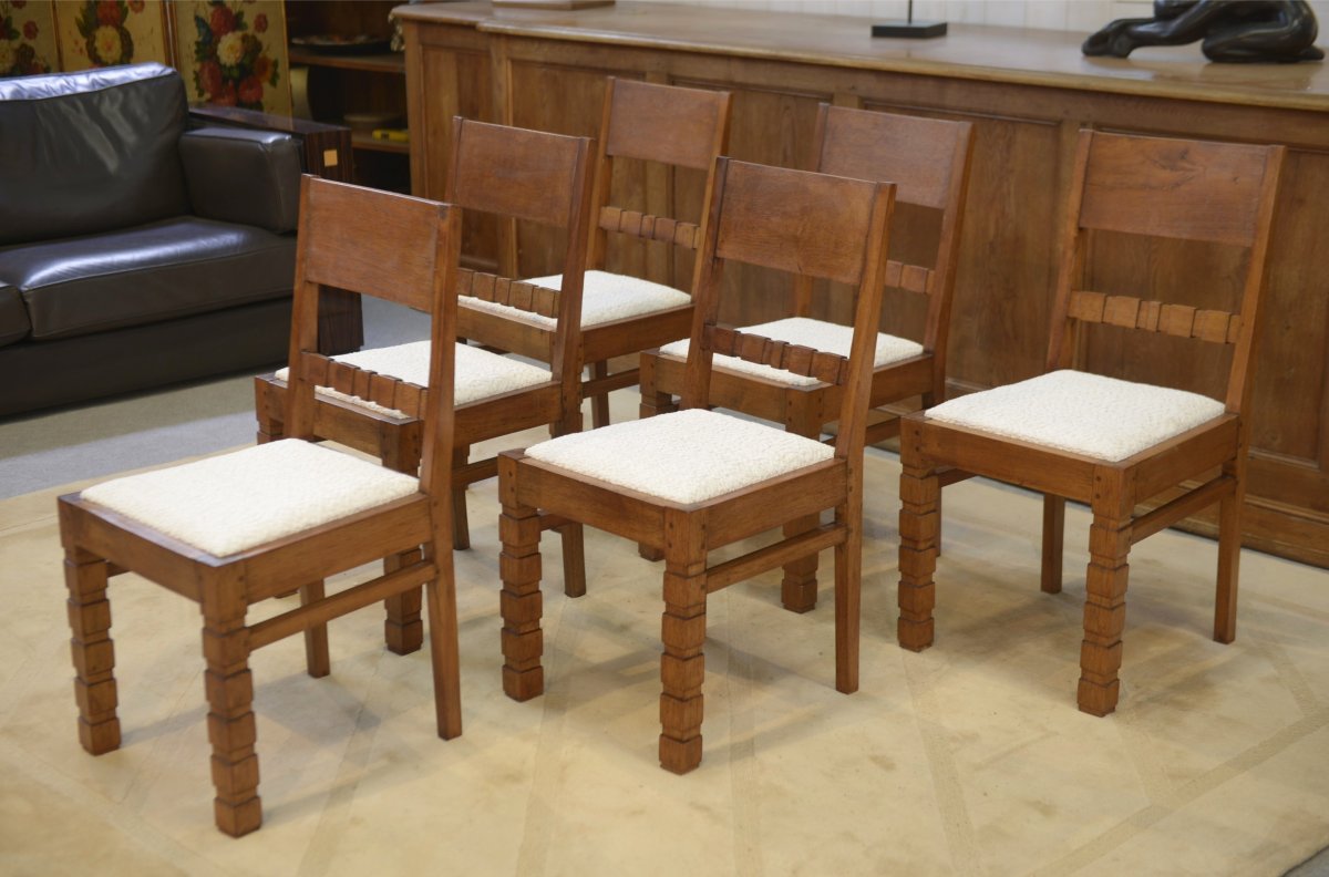 Set Of 6 1960s Brutalist Chairs-photo-8