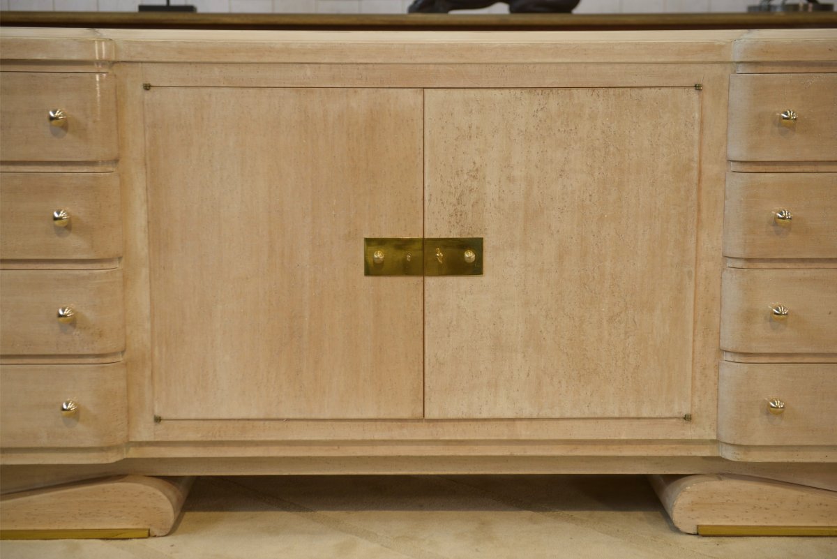 Modernist Art Deco Sideboard Designed By Pechon (mof 1941) For Interior Designer Pebreuil-photo-3