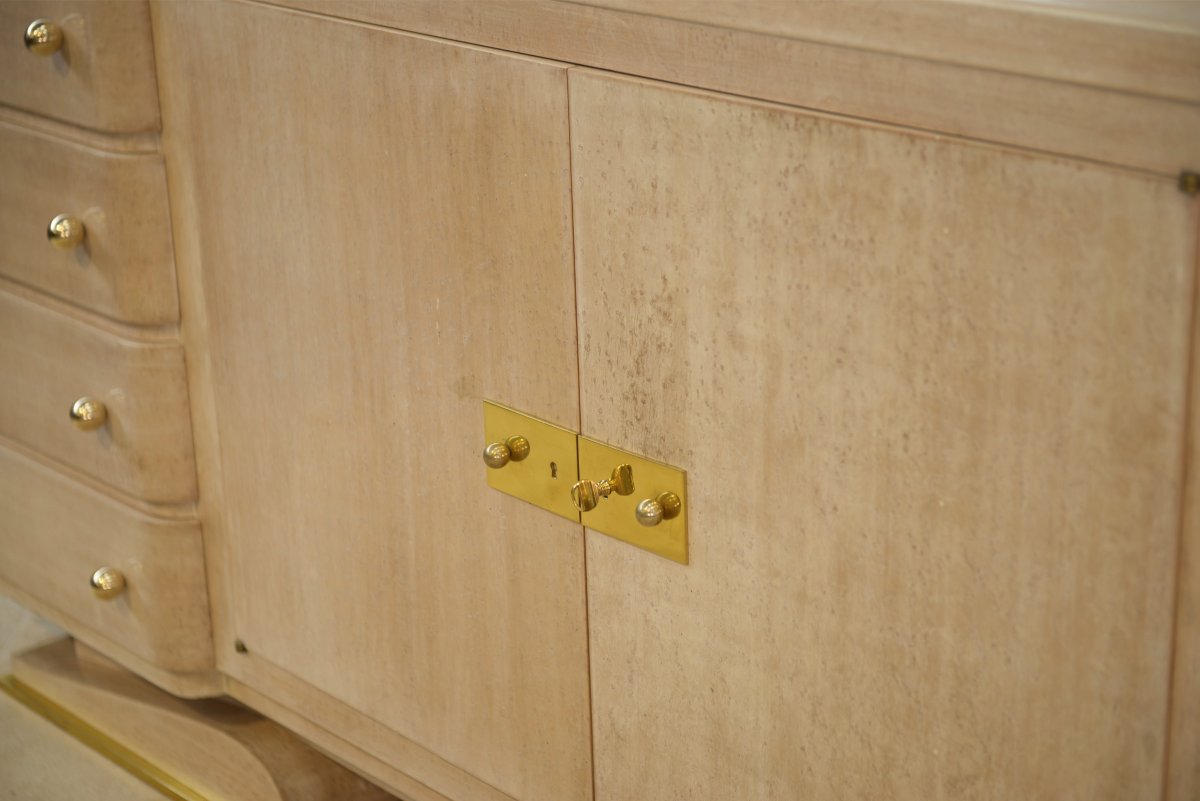 Modernist Art Deco Sideboard Designed By Pechon (mof 1941) For Interior Designer Pebreuil-photo-3