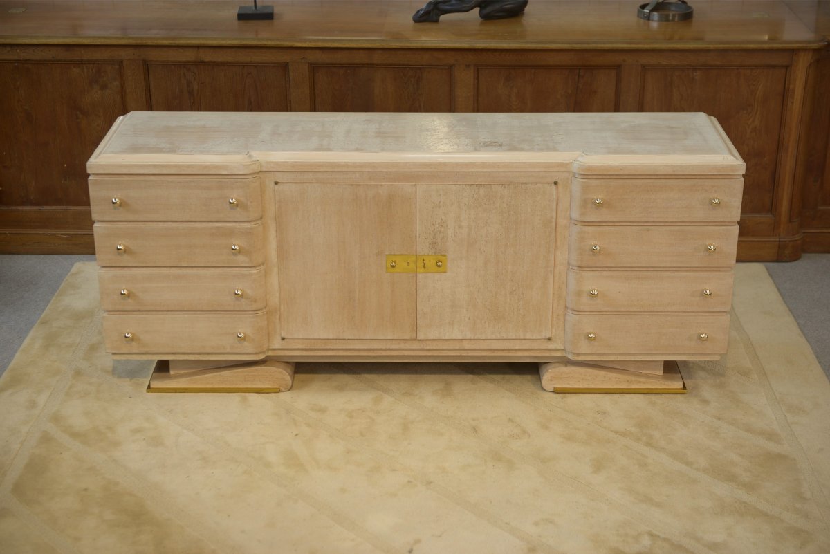 Modernist Art Deco Sideboard Designed By Pechon (mof 1941) For Interior Designer Pebreuil-photo-5