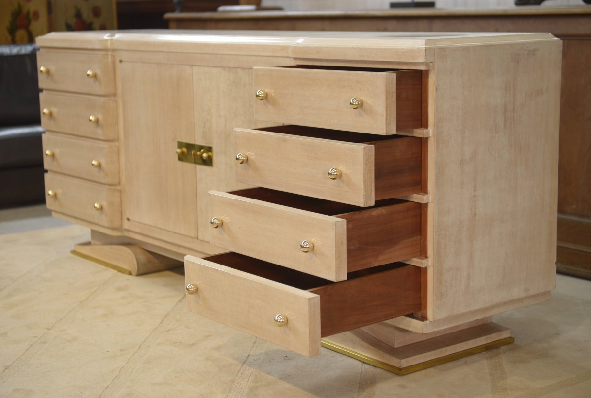 Modernist Art Deco Sideboard Designed By Pechon (mof 1941) For Interior Designer Pebreuil-photo-6