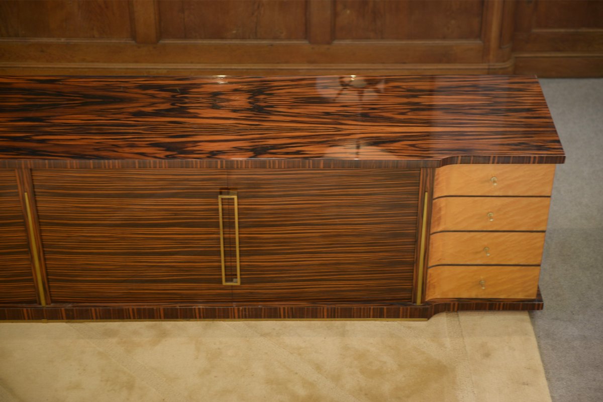 Enfilade minimaliste en ébène et sycomore 1960's-photo-4