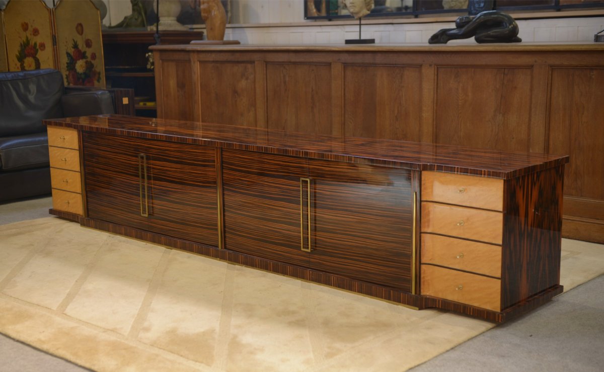 Enfilade minimaliste en ébène et sycomore 1960's
