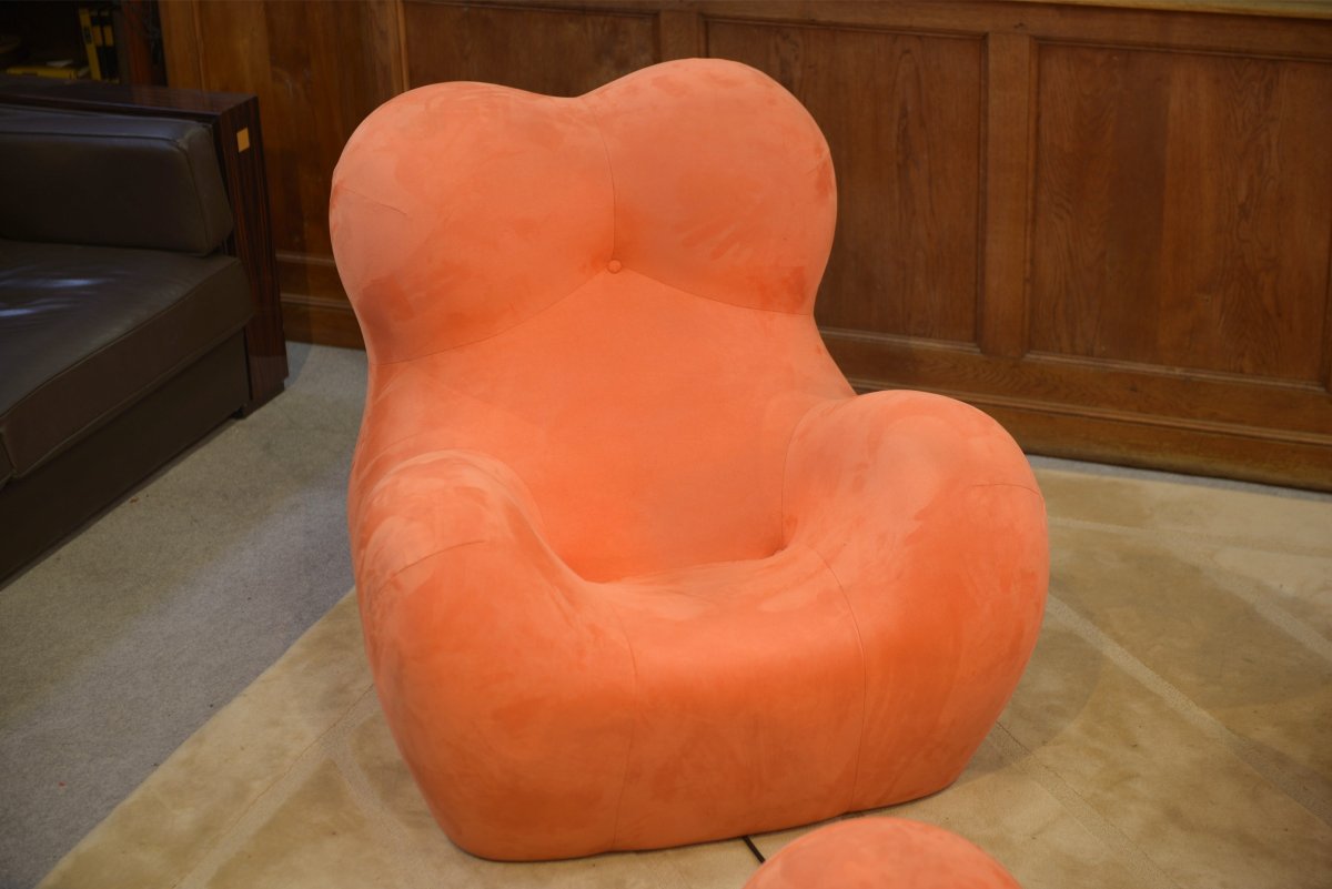 Paire de fauteuils "Mamma" avec repose-pieds d'après Gaetano Pesce-photo-2