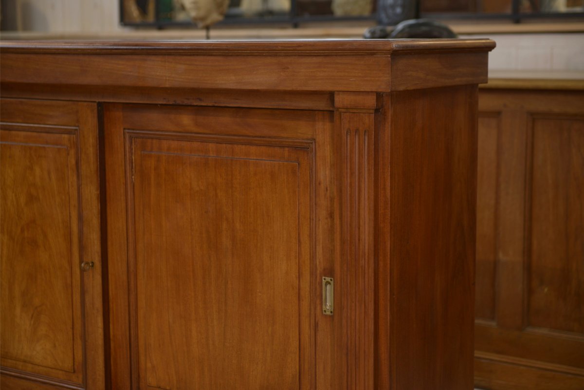 1920s Mahogany Cabinet With Three Sliding Doors-photo-5