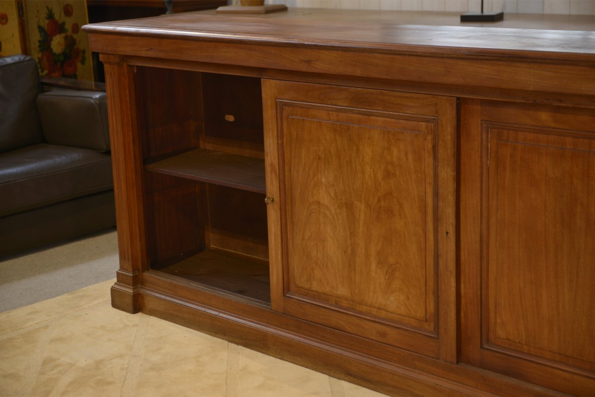 1920s Mahogany Cabinet With Three Sliding Doors-photo-6