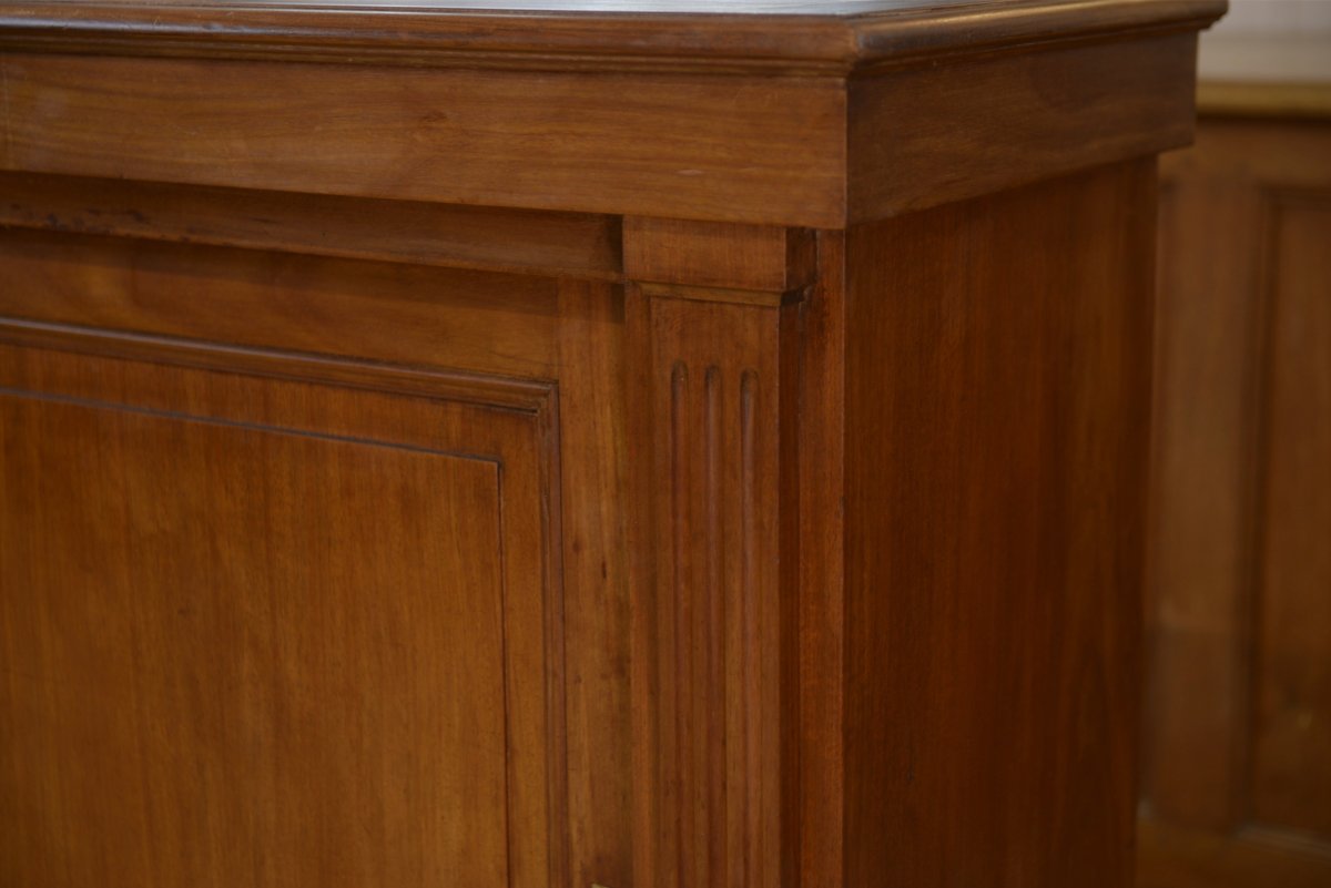 1920s Mahogany Cabinet With Three Sliding Doors-photo-7