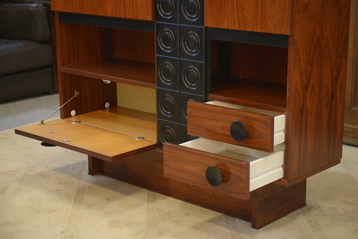De Coene Brutalist Cabinet/bar, 1970s-photo-3