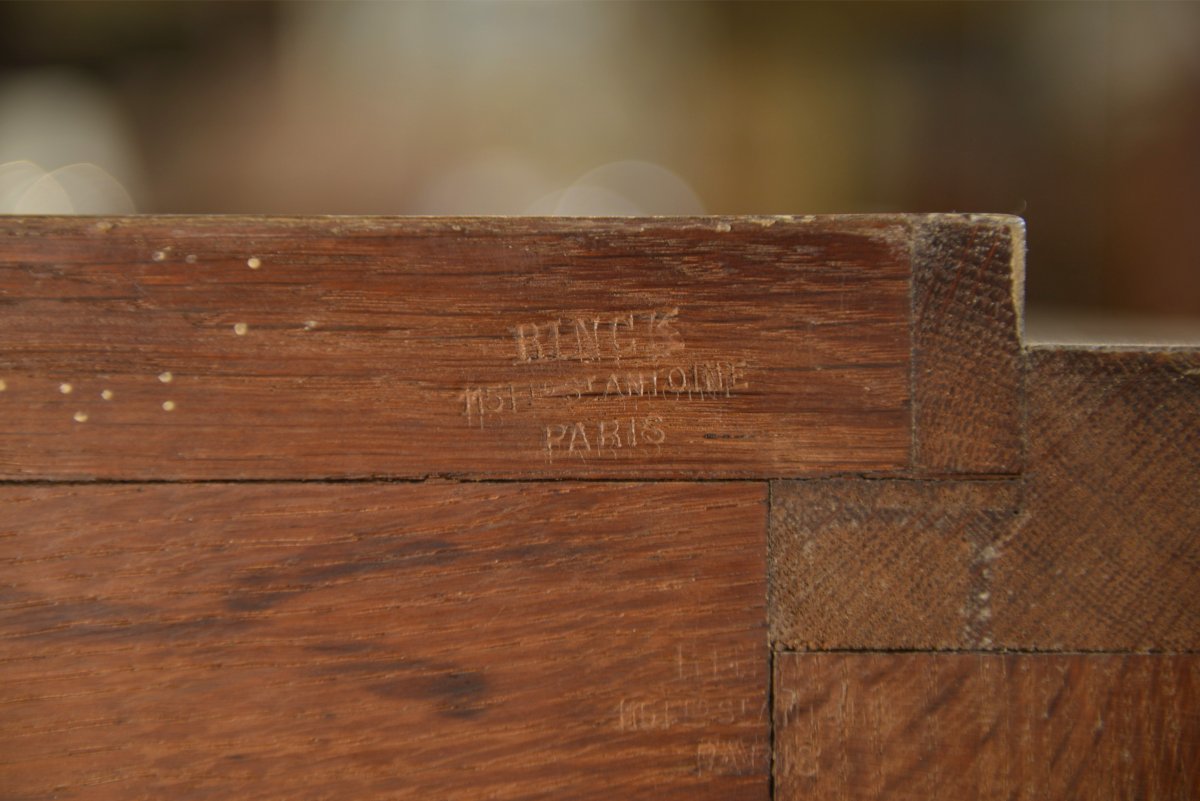 Chalk-washed Oak Sideboard By Maurice Rinck, 1940s-photo-3