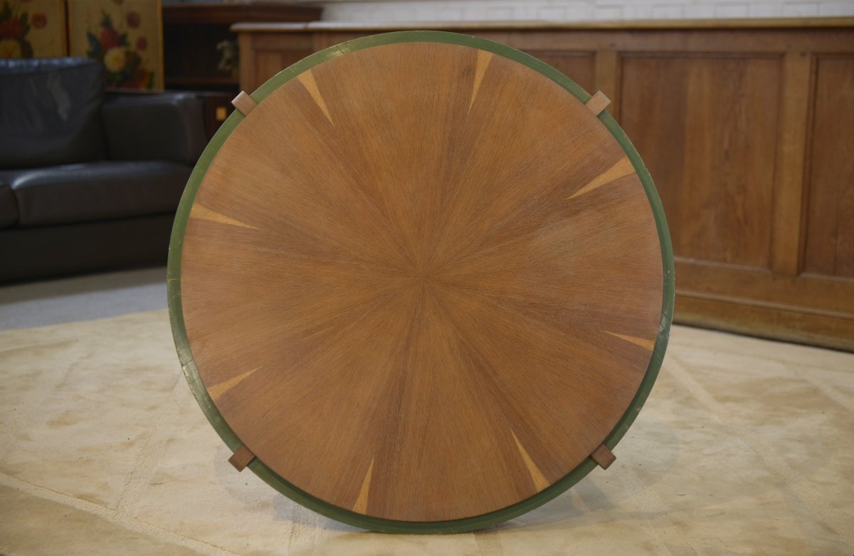Table de jeux/guéridon en chêne 1940's-photo-2