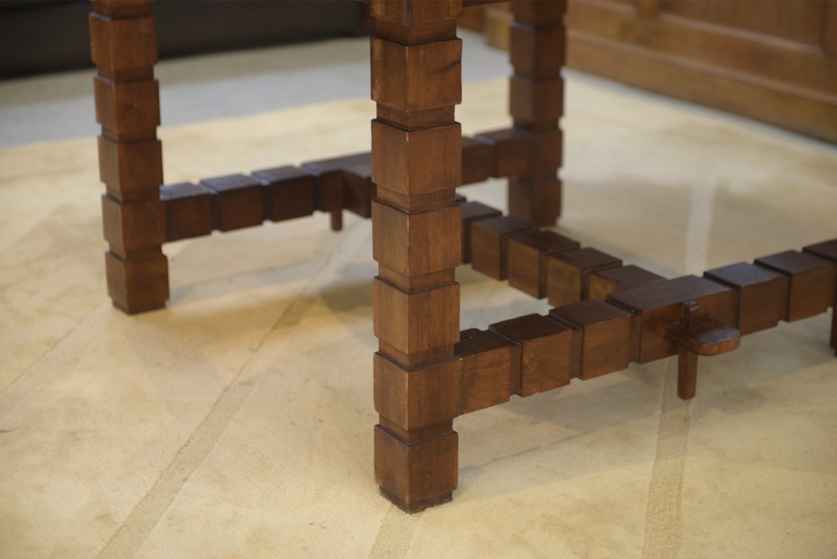 Table Made Of Rosewood And Petrified Wood, 1960s-photo-1