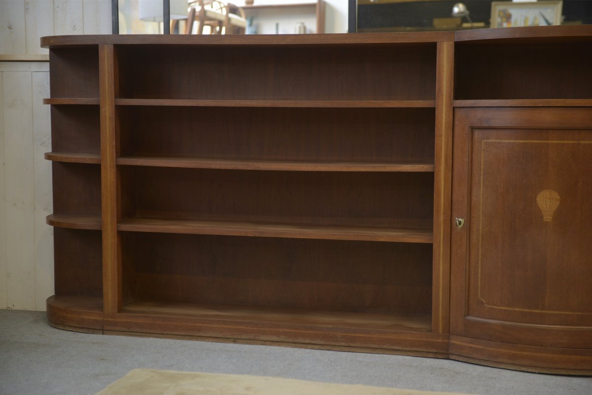 Mahogany Bookcase And Shelf, English Style, Circa 1900 – From The Montgolfier Family Collection-photo-4