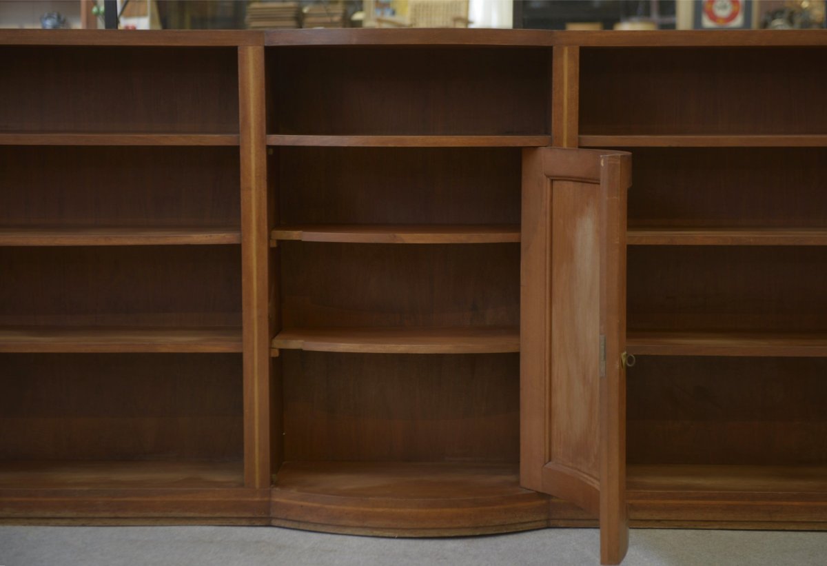 Mahogany Bookcase And Shelf, English Style, Circa 1900 – From The Montgolfier Family Collection-photo-3