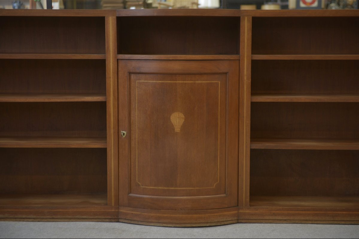Mahogany Bookcase And Shelf, English Style, Circa 1900 – From The Montgolfier Family Collection-photo-6