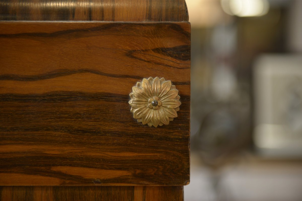 Neoclassical Art Deco Cabinet In Ebony Veneer, 1930s-photo-3