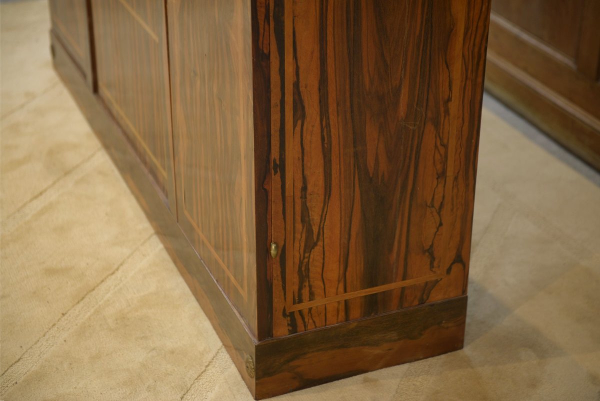 Neoclassical Art Deco Cabinet In Ebony Veneer, 1930s-photo-4