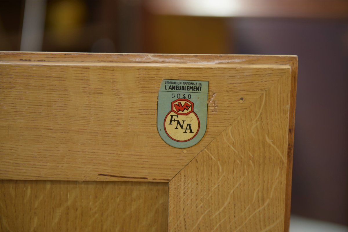 1950s 3-door Oak Sideboard-photo-4