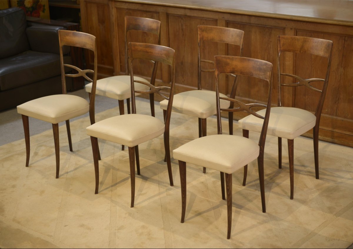 Set Of 6 Chairs By Sedie Friuli For Consorzio, Italy, 1960s-photo-4
