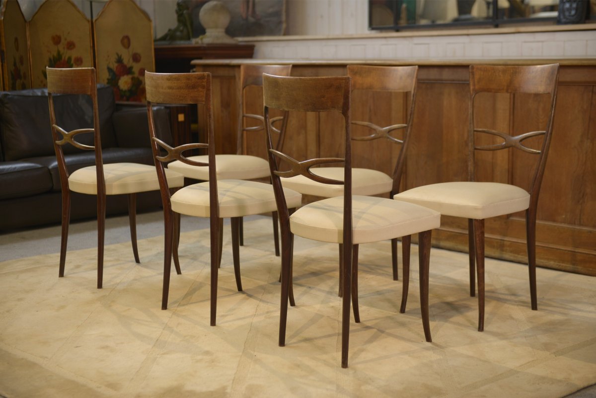 Set Of 6 Chairs By Sedie Friuli For Consorzio, Italy, 1960s-photo-6