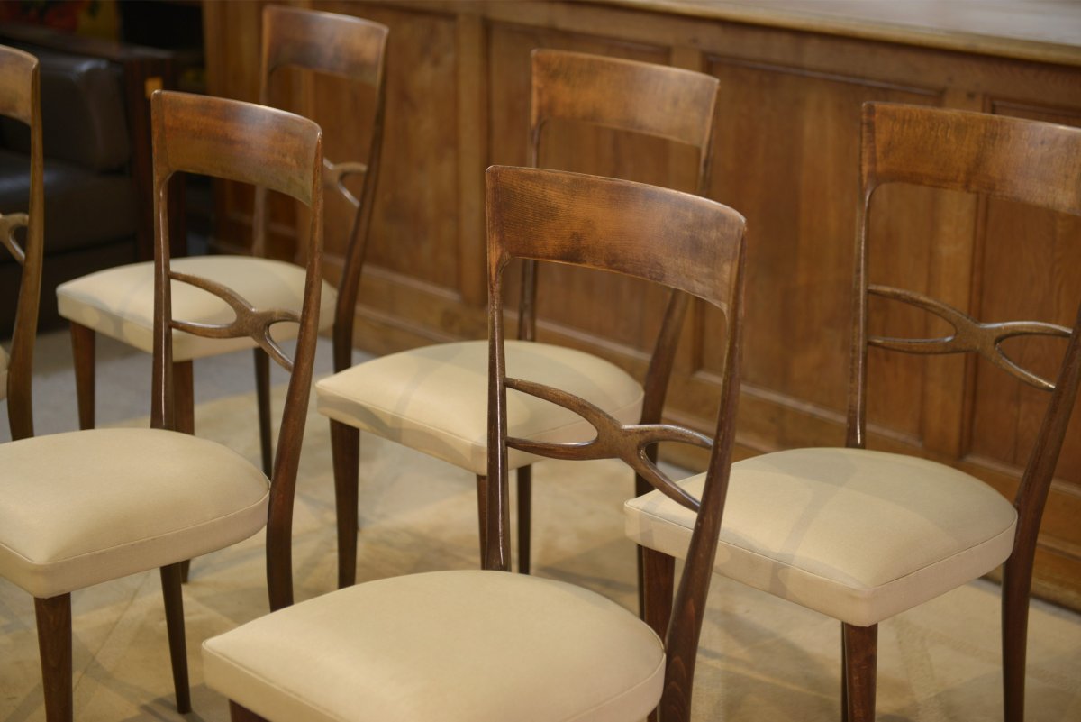Set Of 6 Chairs By Sedie Friuli For Consorzio, Italy, 1960s-photo-8