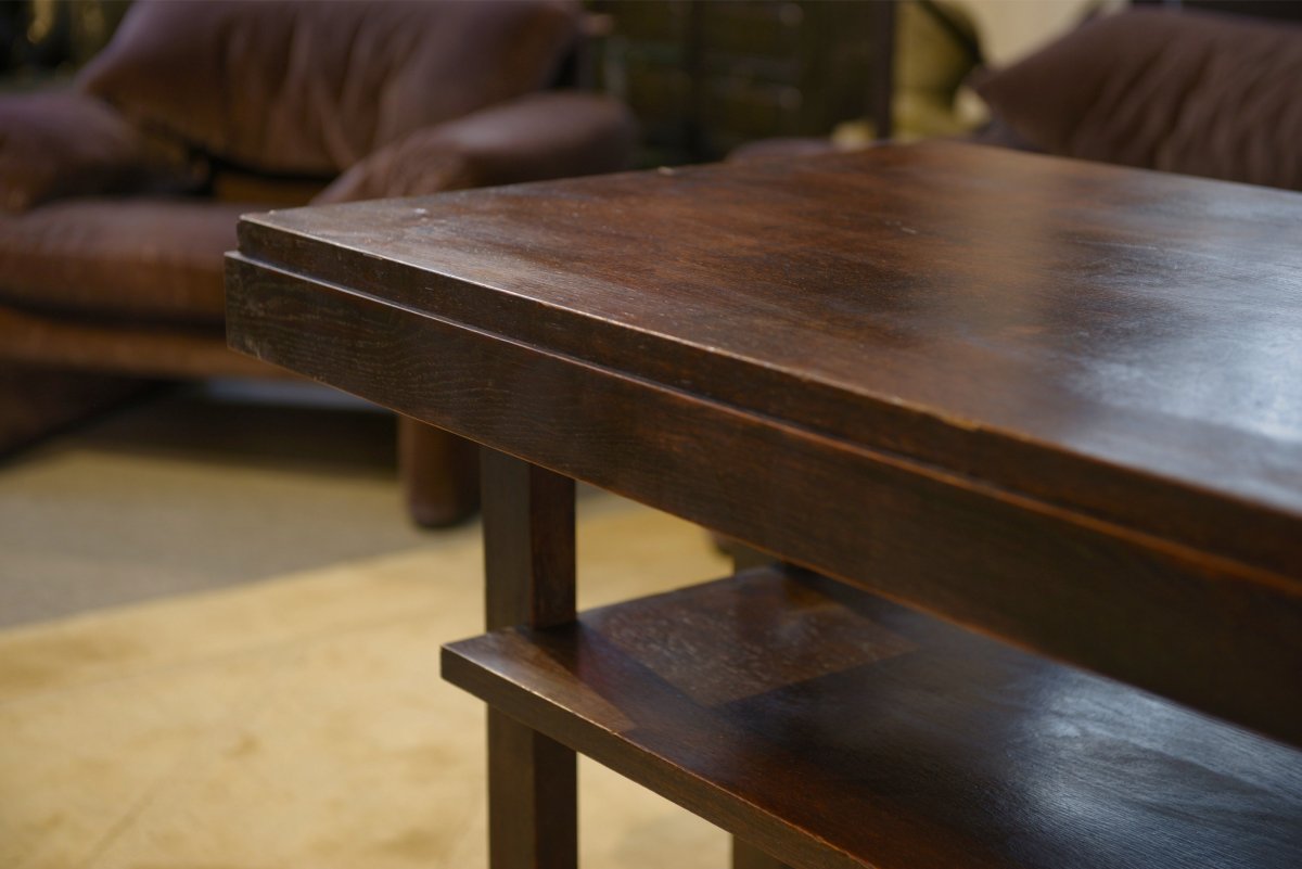 1940s Oak Console Table/side Table-photo-2
