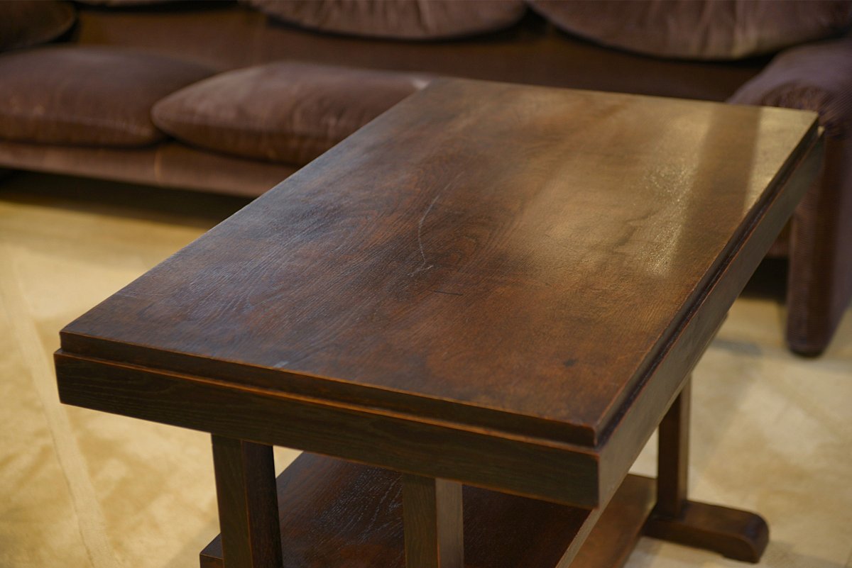 1940s Oak Console Table/side Table-photo-2