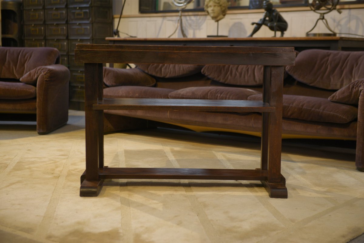 1940s Oak Console Table/side Table-photo-4