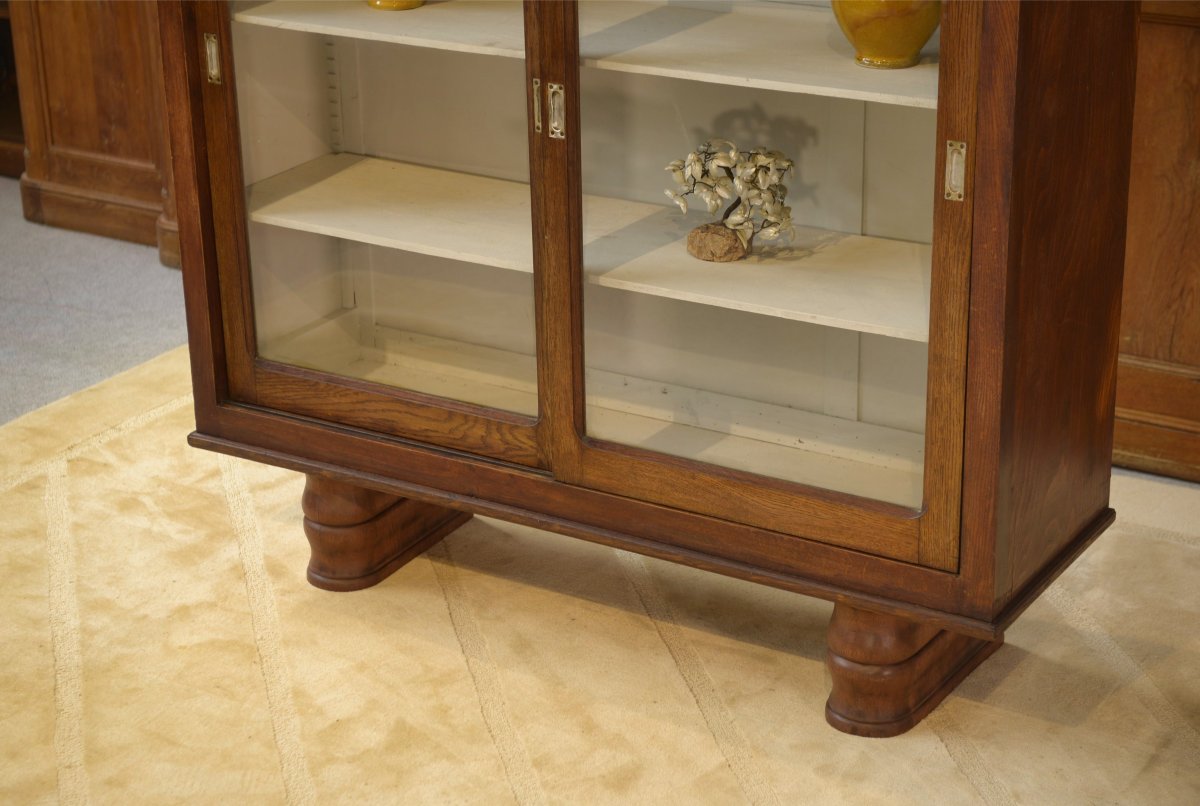1940s Oak Display Cabinet-photo-6