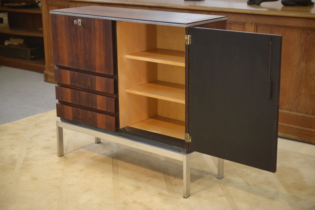 Buffet bar design en palissandre 1970's-photo-4
