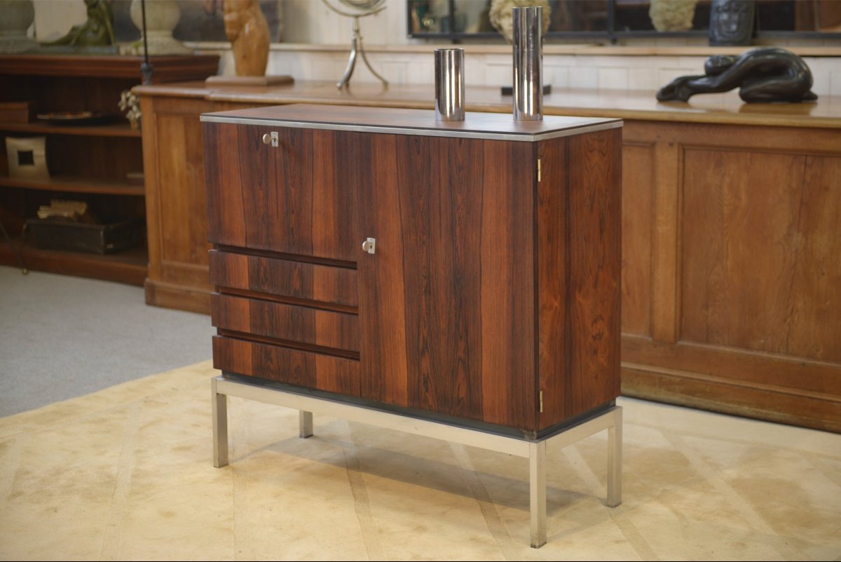 Buffet bar design en palissandre 1970's-photo-5