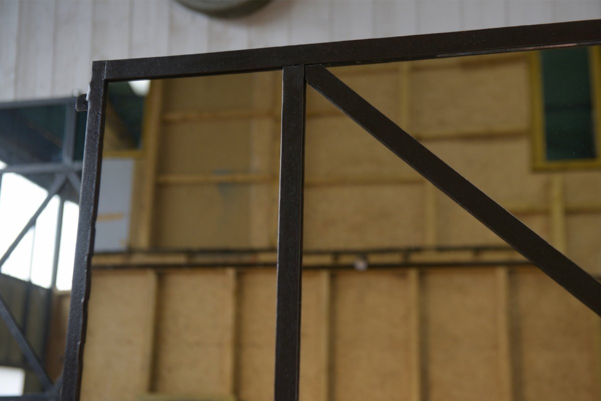 Large Industrial Mirror From The 1960s-photo-4