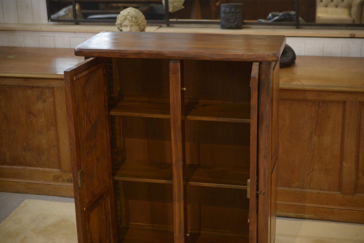 Armoire brutaliste Aranjou en orme 1960's-photo-5