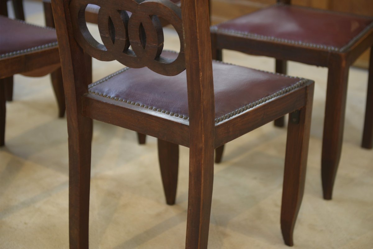 Set Of 6 Oak Chairs From The 1950s-photo-5