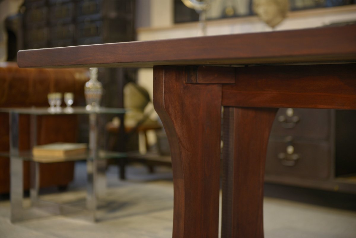 1950s Brutalist Beech Wood Table-photo-2