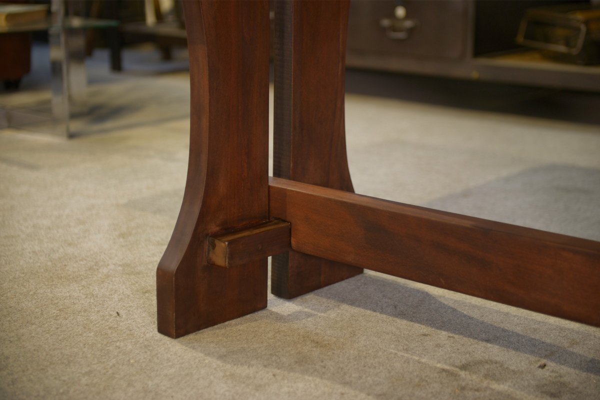 1950s Brutalist Beech Wood Table-photo-3
