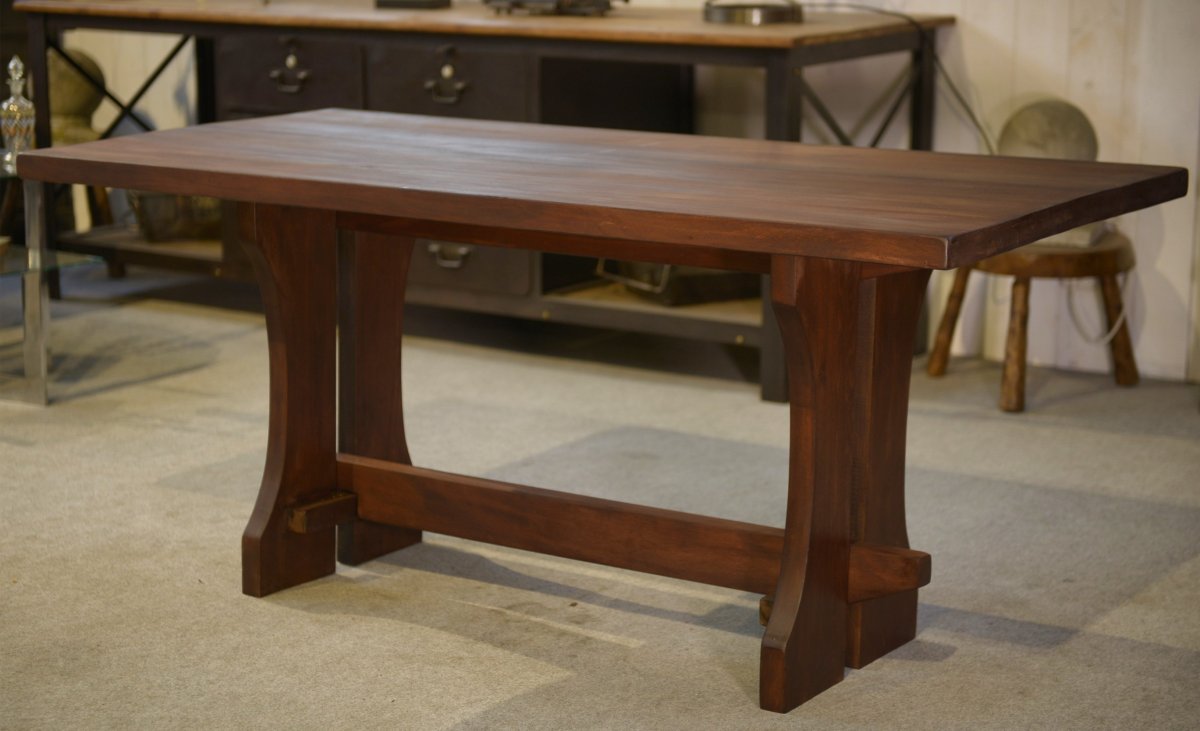 1950s Brutalist Beech Wood Table